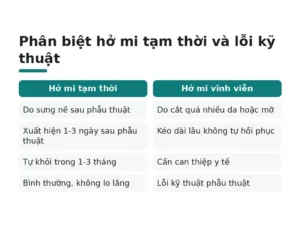 Phân biệt hở mi tạm thời và lỗi kỹ thuật