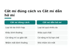 Cắt mí đúng cách vs Cắt mí dẫn hở mí