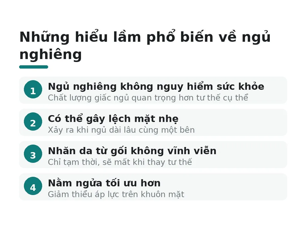 Những hiểu lầm phổ biến nào về ngủ nghiêng và sức khỏe?