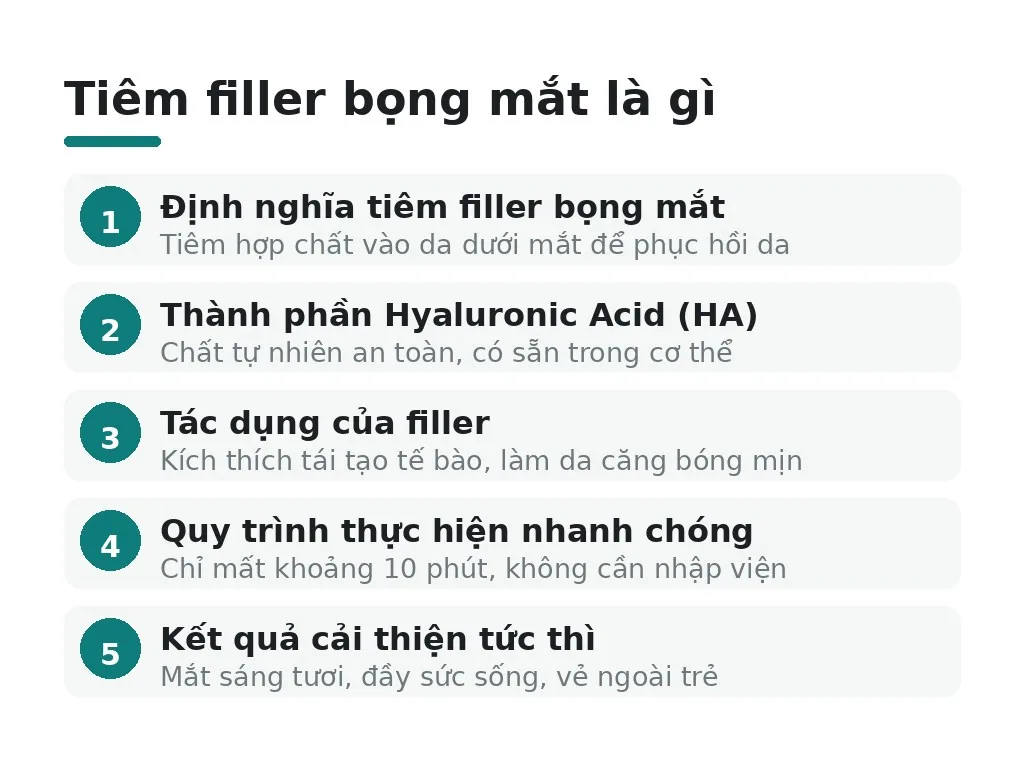 Tiêm filler bọng mắt là gì?