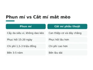 Phun mí vs Cắt mí mắt mèo