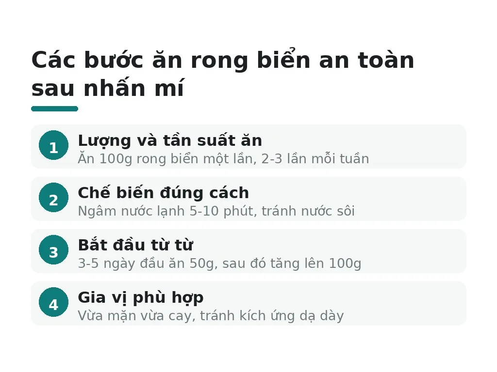 Làm sao để ăn rong biển an toàn sau nhấn mí?