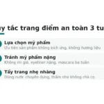 Quy tắc trang điểm an toàn 3 tuần