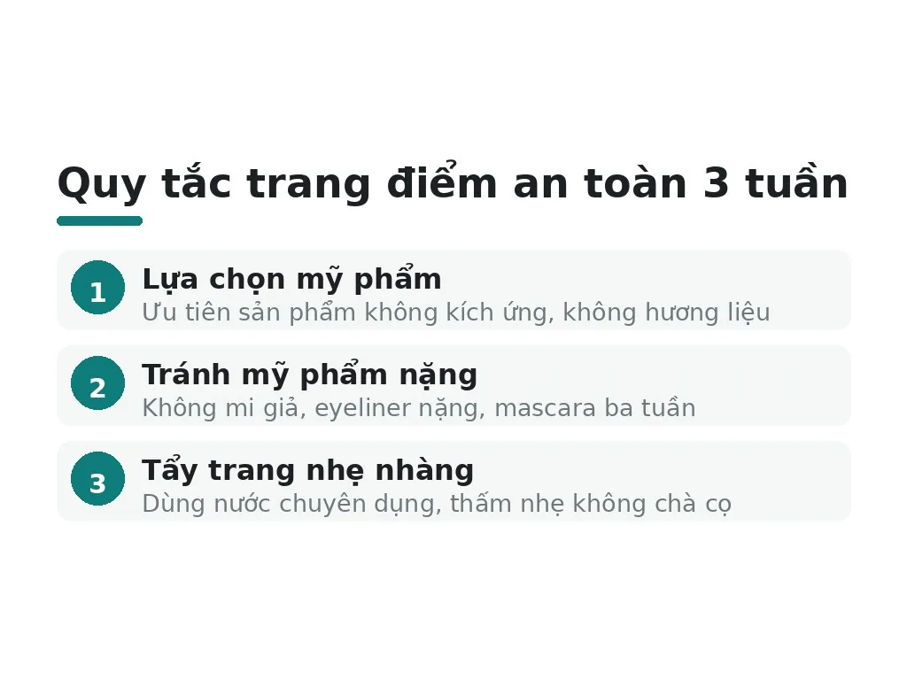 Quy tắc trang điểm an toàn 3 tuần