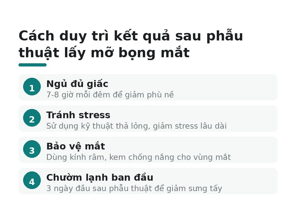 Làm thế nào để duy trì kết quả lâu dài sau phẫu thuật?