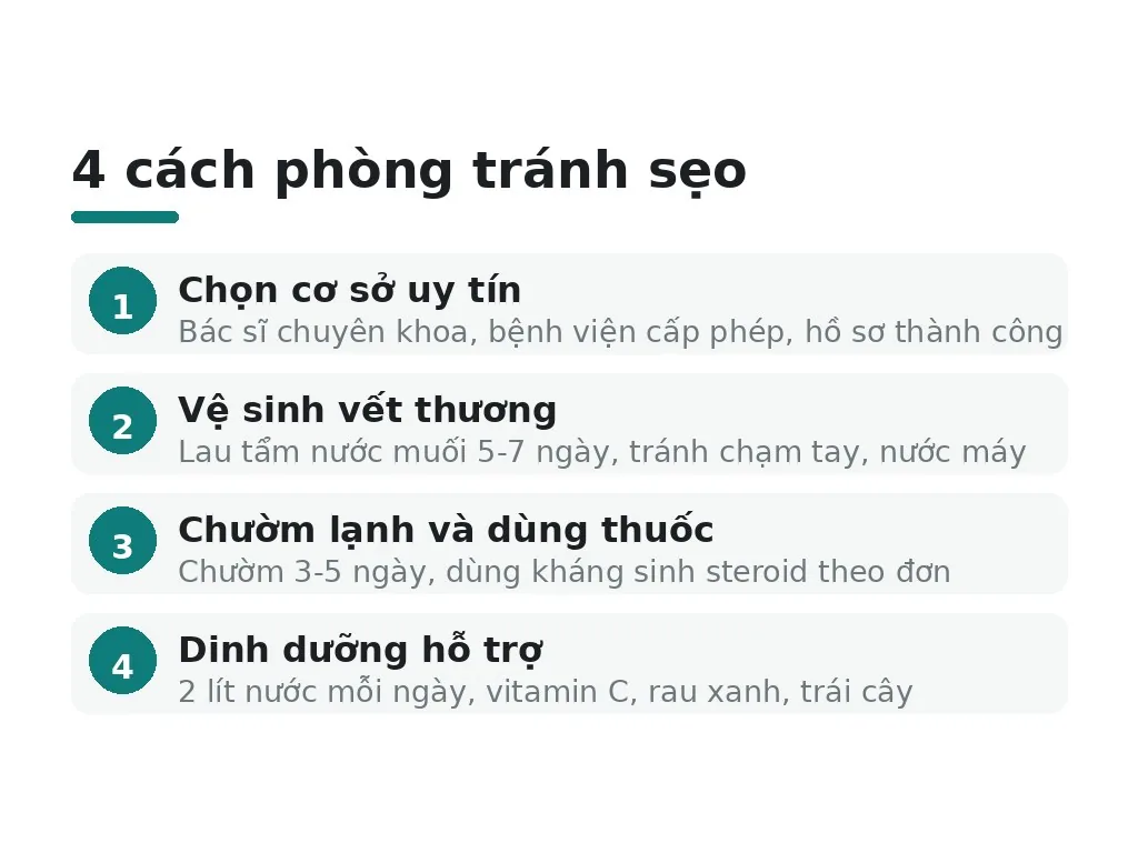 Cách phòng tránh sẹo hiệu quả nhất