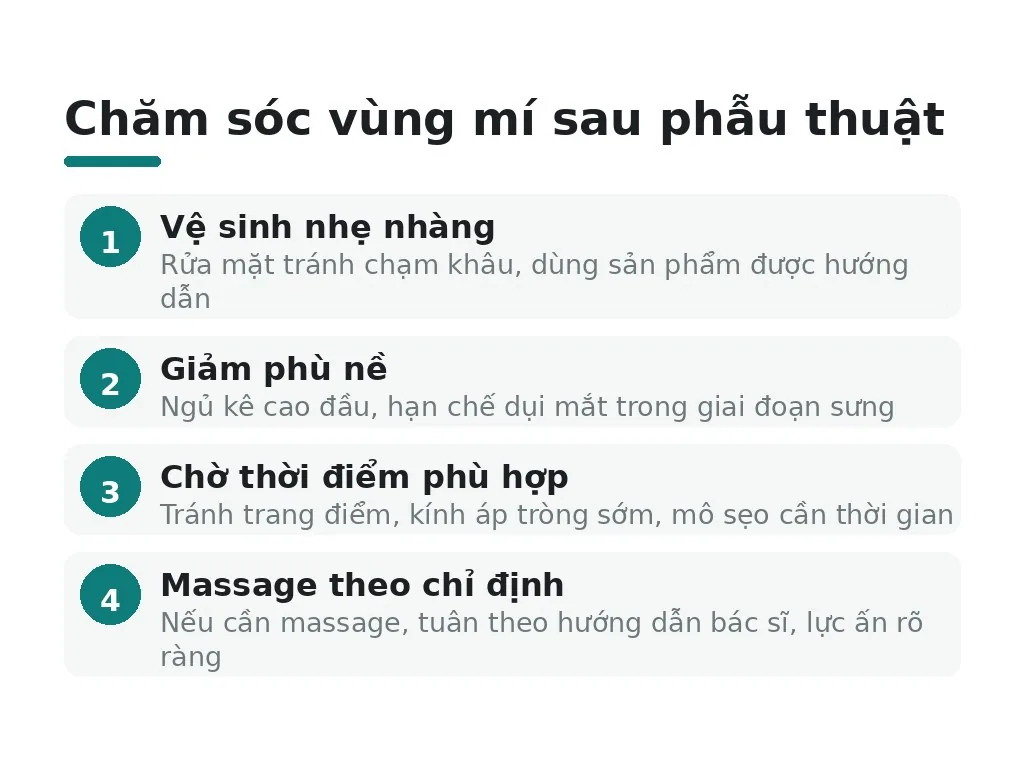 Cách chăm sóc vùng mí ra sao?