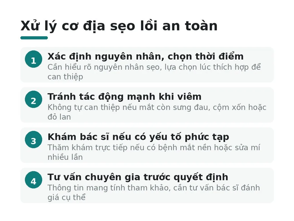 Chọn hướng xử lý an toàn cho cơ địa sẹo lồi có cắt mí được không?