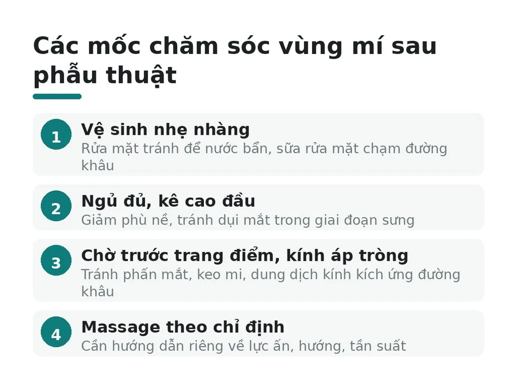 Cách chăm sóc vùng mí ra sao?