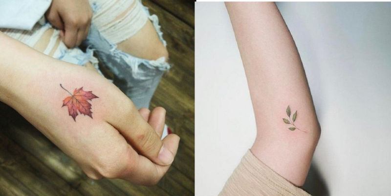 Hình xăm lá mini đang trở thành xu hướng mới hiện nay