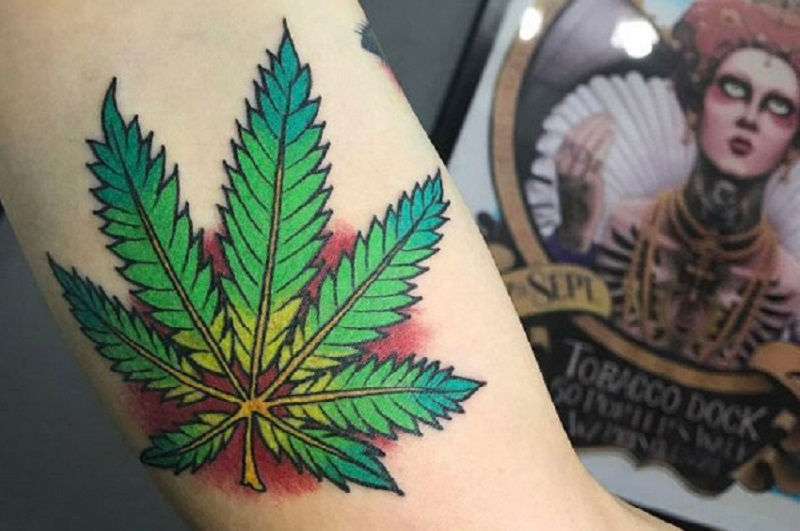 Hình xăm lá cần độc đáo và mang nhiều ý nghĩa