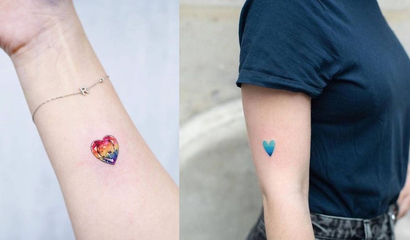 Mẫu hình tattoo trái tim giúp phái đẹp trở nên nổi bật hơn