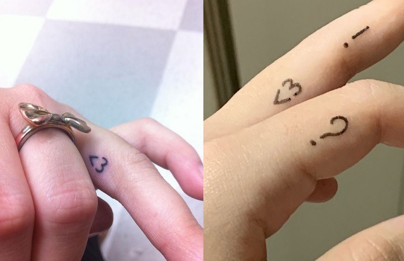 Mẫu hình tattoo trái tim theo ký hiệu vô cùng ấn tượng