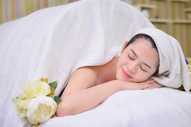Hình ảnh khu vực trị liệu sạch sẽ, đơn giản nhưng hiện đại của Beta Spa
