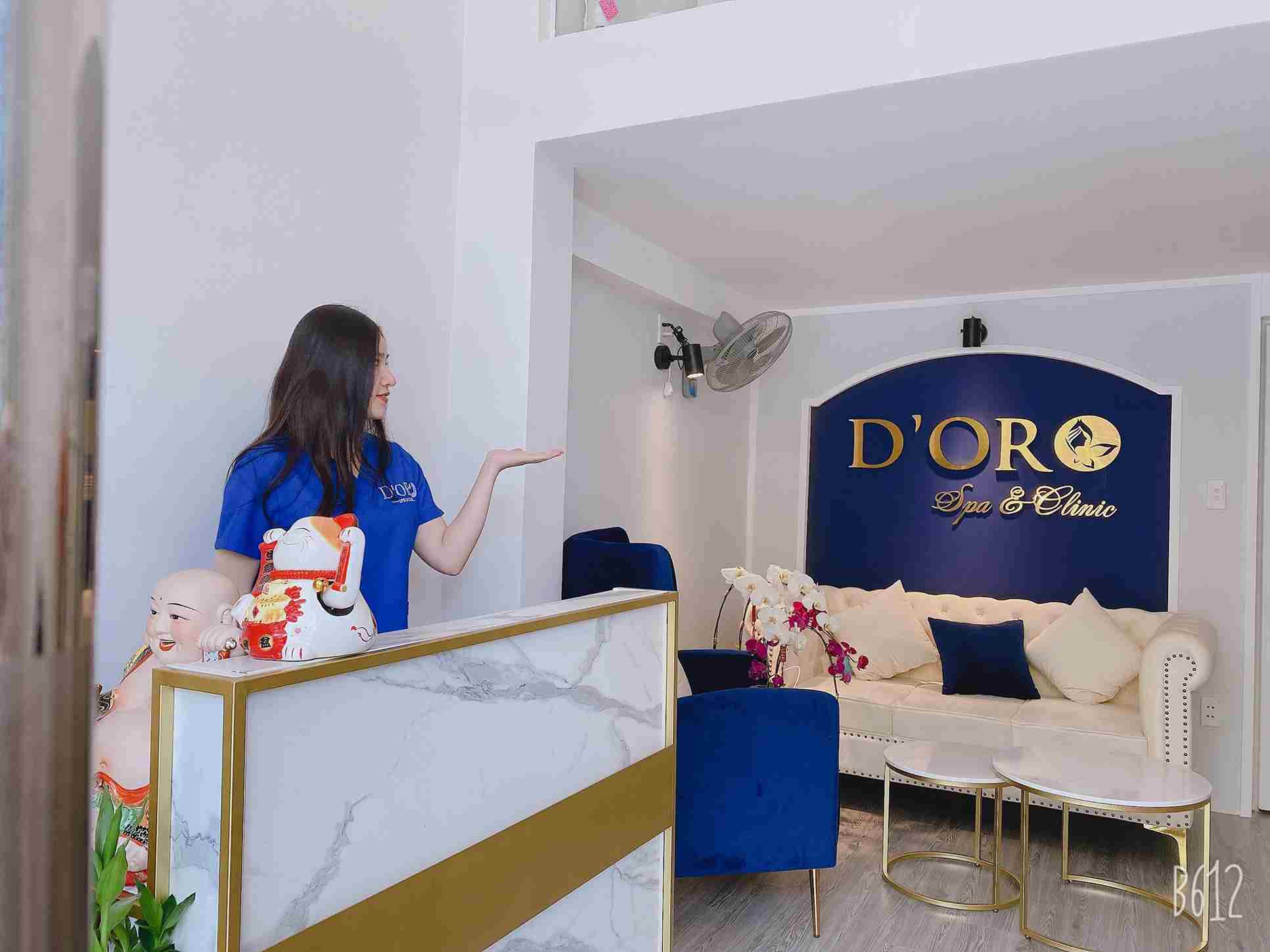 Không gian sang trọng, ấm cúng mang phong cách hoàng gia tại D'ORO Spa Đà Nẵng