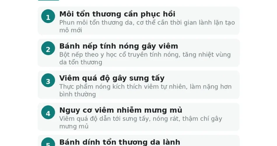 Bánh gạo kỵ sau phun môi