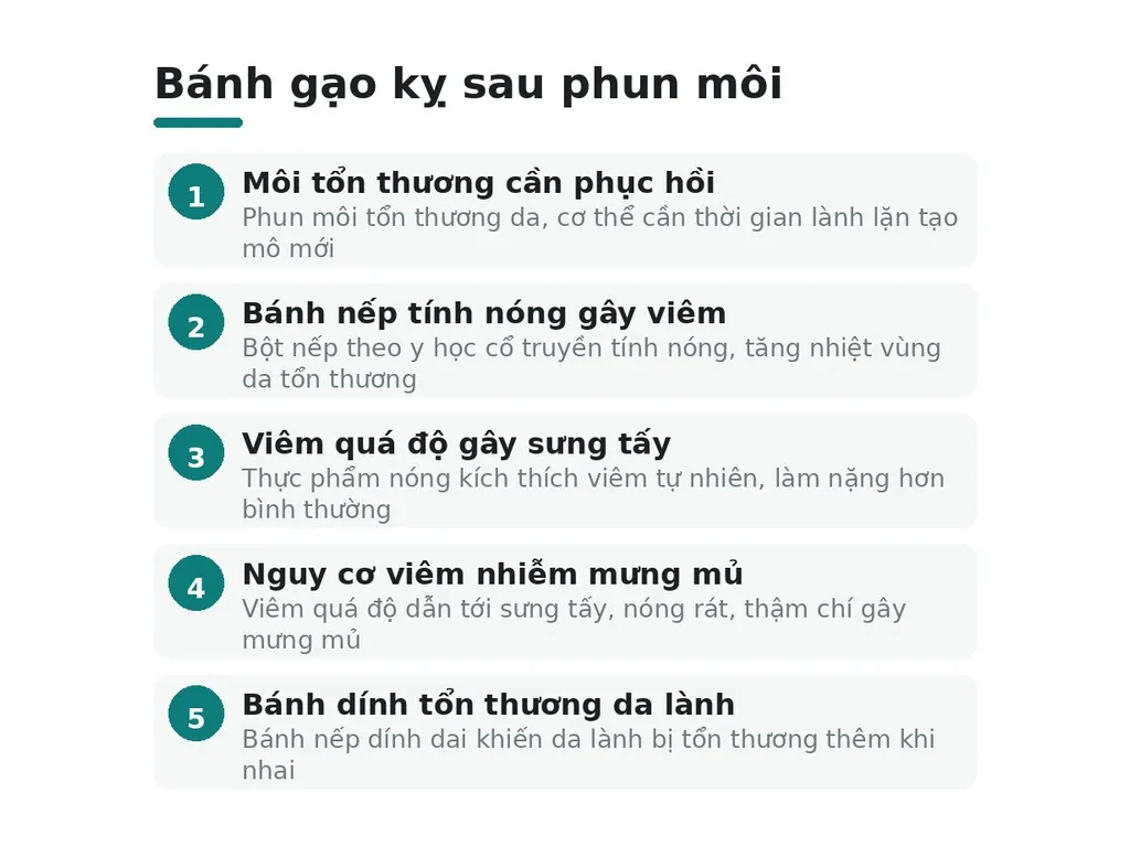 Tại sao bánh gạo kỵ sau phun môi?
