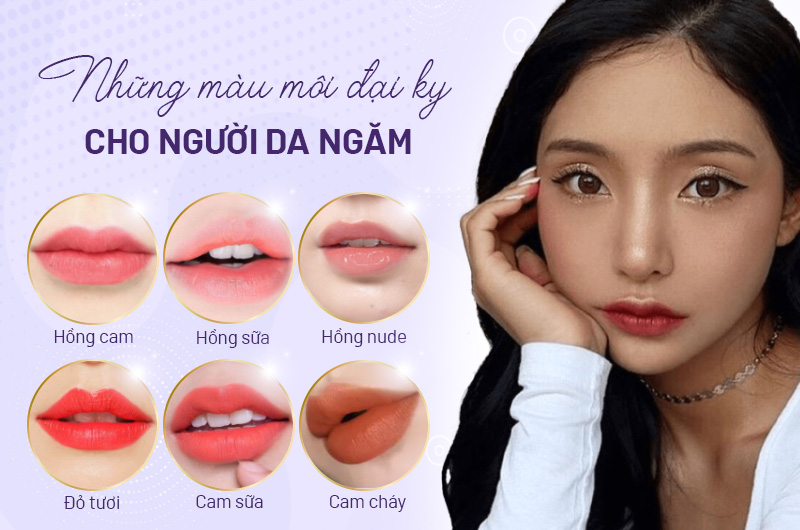 Lựa chọn tone màu phun môi chuẩn xác cho da ngăm giúp tôn vinh vẻ đẹp khỏe khoắn, hiện đại và quyến rũ