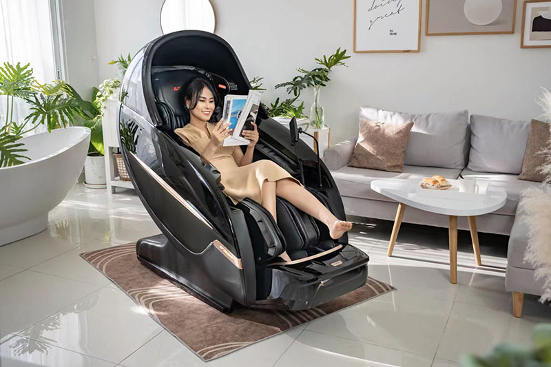 Có phần tựa đầu giúp cổ được thư giãn tối đa Có phần tựa đầu giúp cổ được thư giãn tối đa