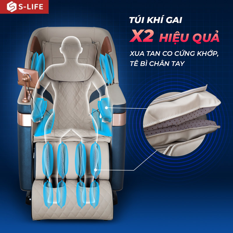 Dùng loại ghế massage có dạng trục cứng cáp Dùng loại ghế massage có dạng trục cứng cáp