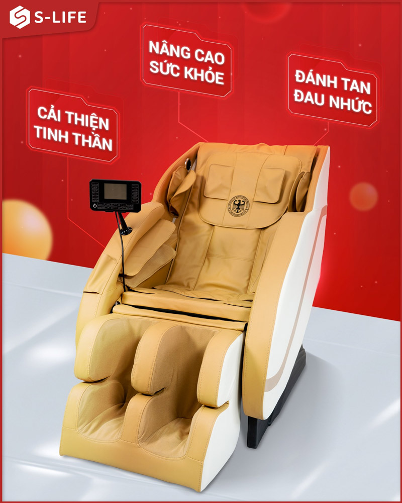 Ghế massage s-Life được trang bị nhiều tính năng hiện đại Ghế massage s-Life được trang bị nhiều tính năng hiện đại