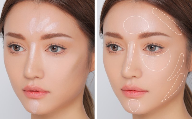 Mẹo tạo khối - highlight giúp mặt thon gọn hơn