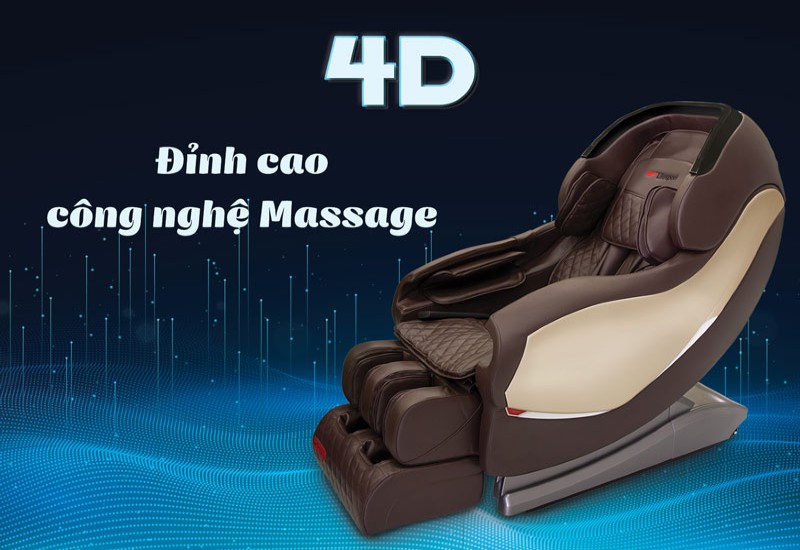Ghế massage 4D là công nghệ con lăn ghế massage hiện đại hàng đầu hiện nay