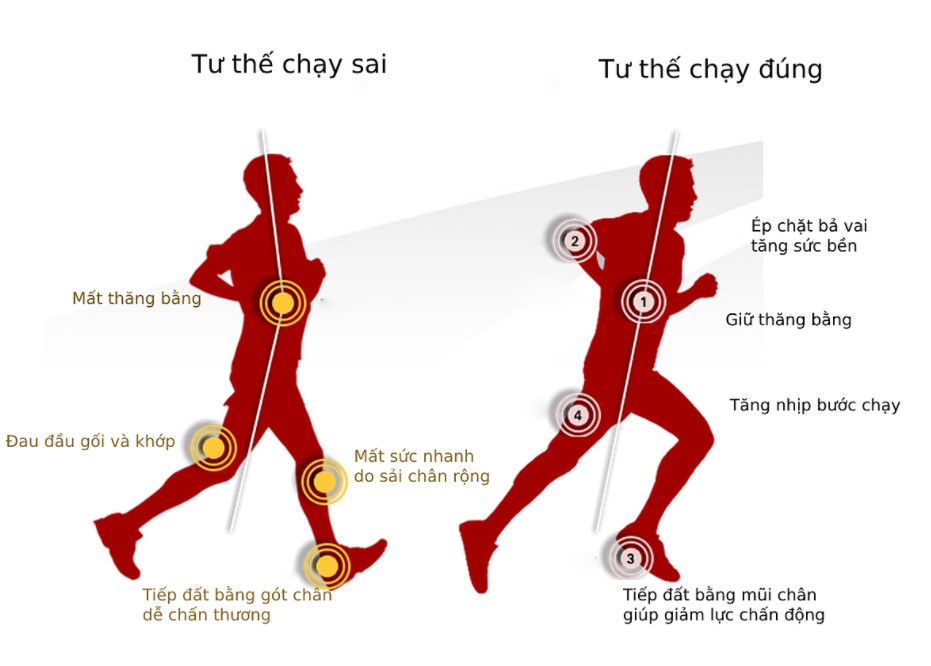 Cách chạy bộ không bị mất sức với tư thế khoa học Cách chạy bộ không bị mất sức với tư thế khoa học