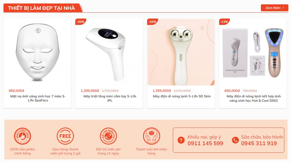 Mua máy triệt lông mini chính hãng tại S-Life Việt Nam Mua máy triệt lông mini chính hãng tại S-Life Việt Nam