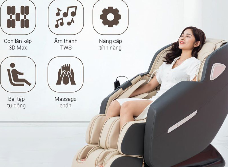 Ghế massage family được tích hợp bởi nhiều tính năng hiện đại.