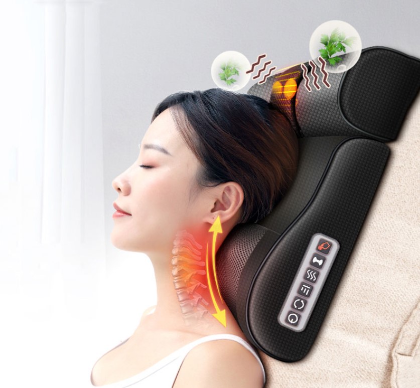 Massage bằng nhiệt năng và con lăn bên trong ruột gối Massage bằng nhiệt năng và con lăn bên trong ruột gối