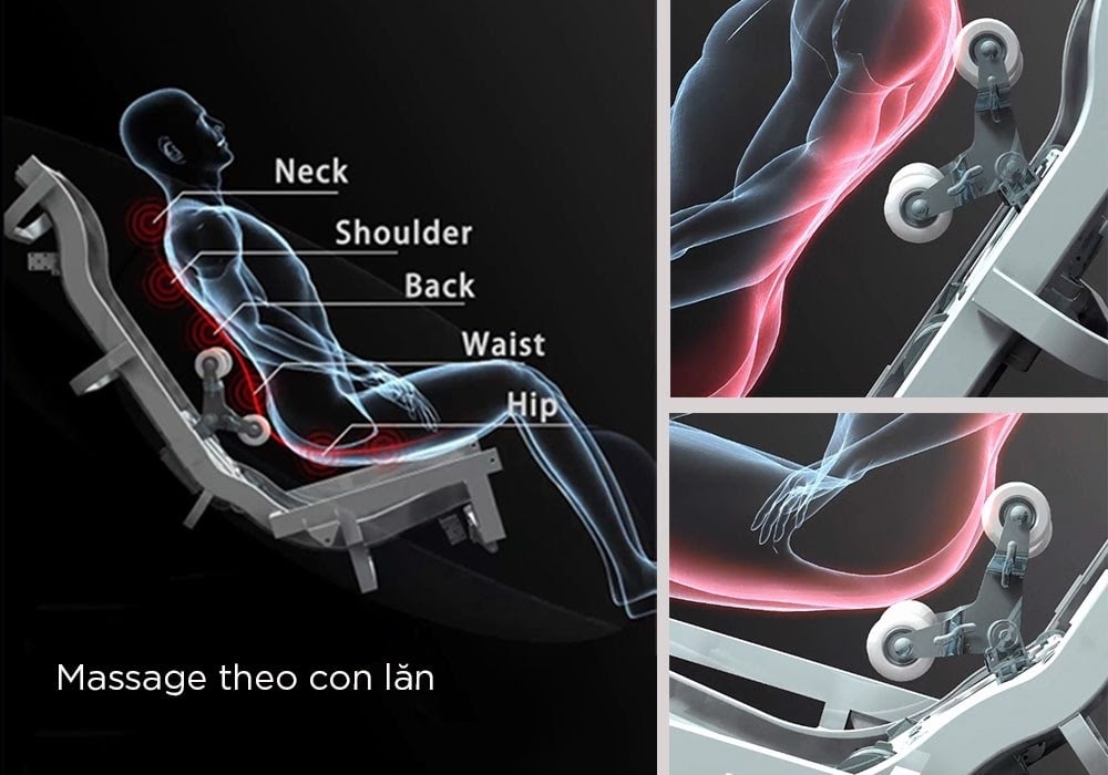 Ghế massage có thể massage toàn diện trên toàn bộ cơ thể Ghế massage có thể massage toàn diện trên toàn bộ cơ thể