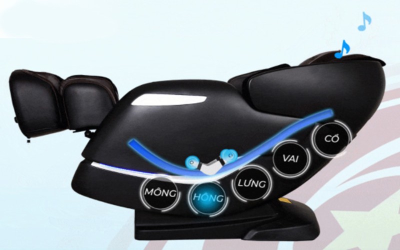 Trục massage có thể nói là khung xương của ghế massage Trục massage có thể nói là khung xương của ghế massage