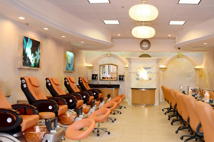 Bộ ghế nail gồm ghế cho khách hàng và ghế cho nhân viên nail - Kinh nghiệm lựa chọn ghế làm nail