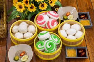 Bánh bao không nhân với màu sắc bắt mắt và hương vị vô cùng đa dạng