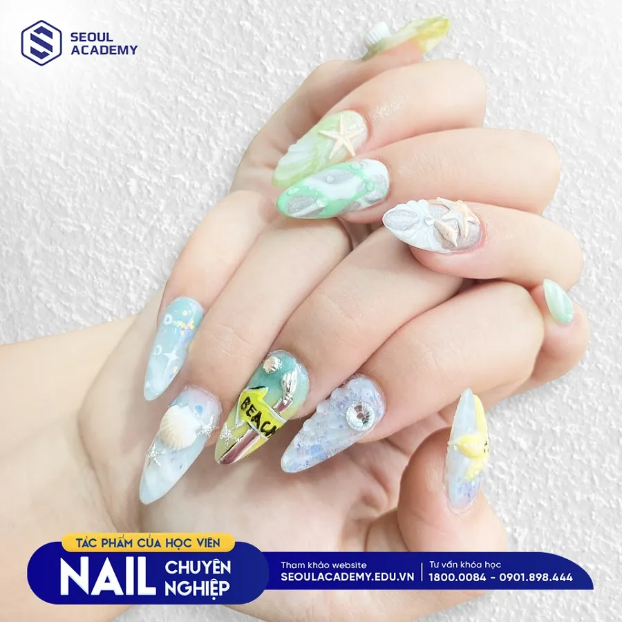 Tác phẩm nail xuất sắc của học viên tại Seoul Academy