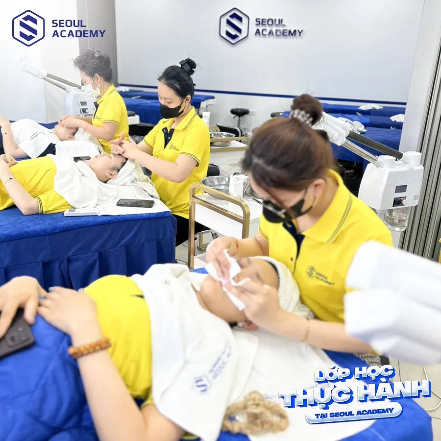 Thực hành các kỹ thuật chiếm đến 90% thời lượng khóa học tại Seoul Academy