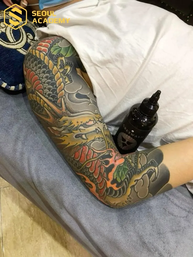 Yakuza nhật cổ ở tay với rồng, tượng trưng sức mạnh và trung thành