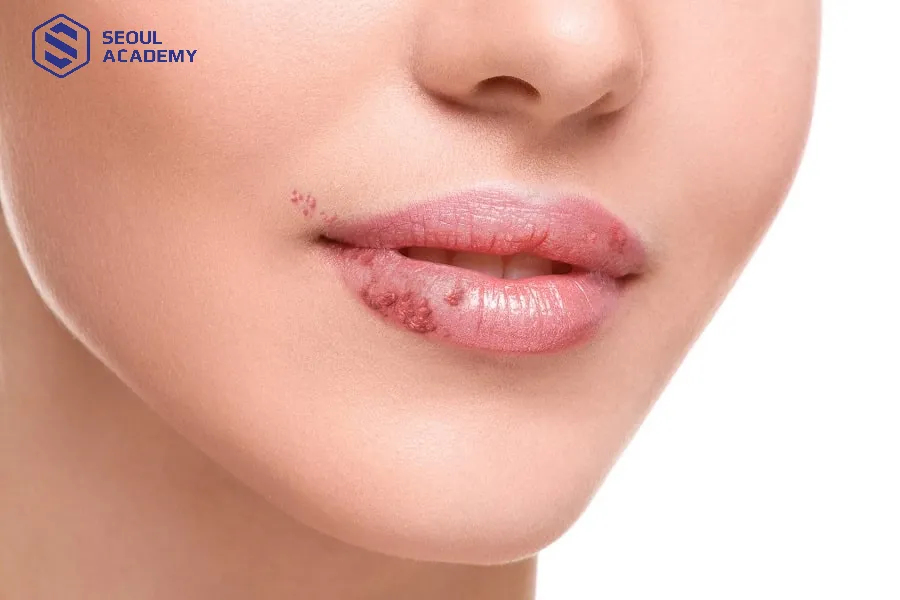 Phun môi xuất hiện mụn nước sẽ để lại sẹo sau này nếu bạn không biết cách điều trị và chăm sóc đúng