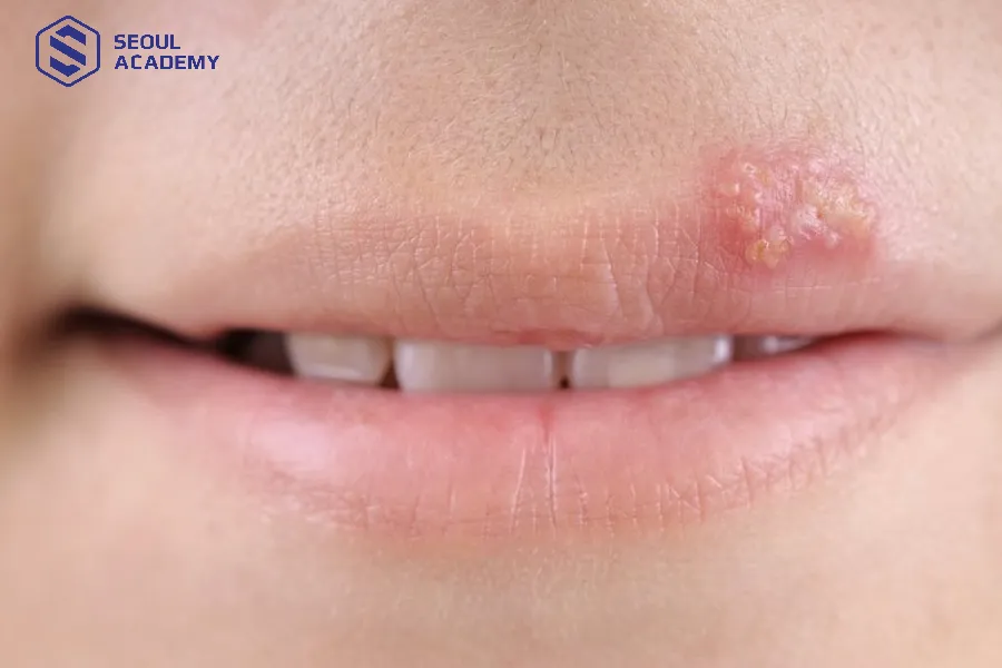 Mụn nước li ti trên môi
