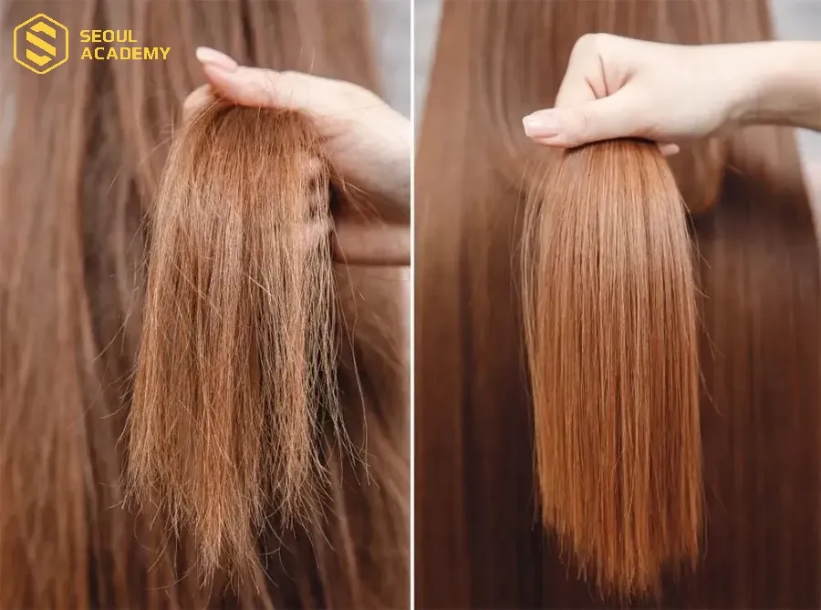 Bọc keratin đúng kỹ thuật không chỉ không gây hại cho mái tóc mà còn giúp tóc chắc khỏe, suôn mượt hơn