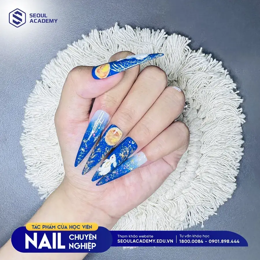 Bộ sưu tập mẫu nail của học viên hoàn thành sau khóa học