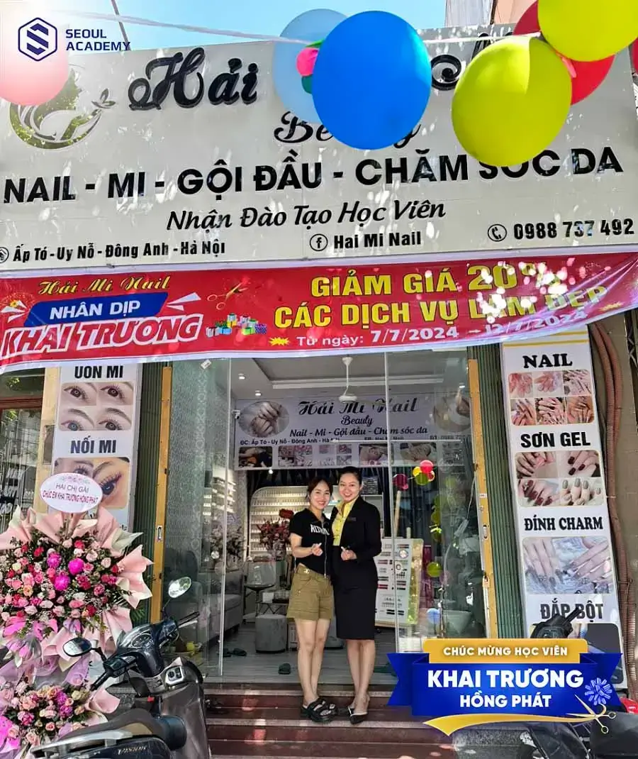 Học viên tự mở tiệm kinh doanh riêng kết hợp đào tạo học viên