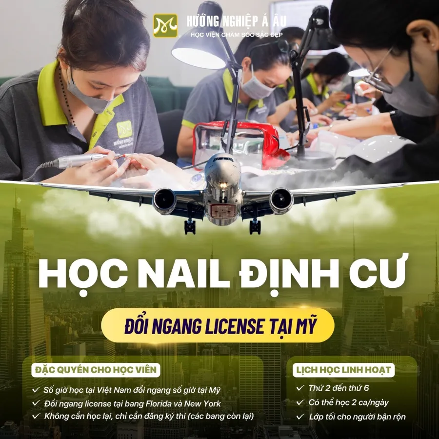 Hướng Nghiệp Á Âu là một trong số ít địa chỉ đào tạo học nail định cư uy tín trên thị trường Việt Nam