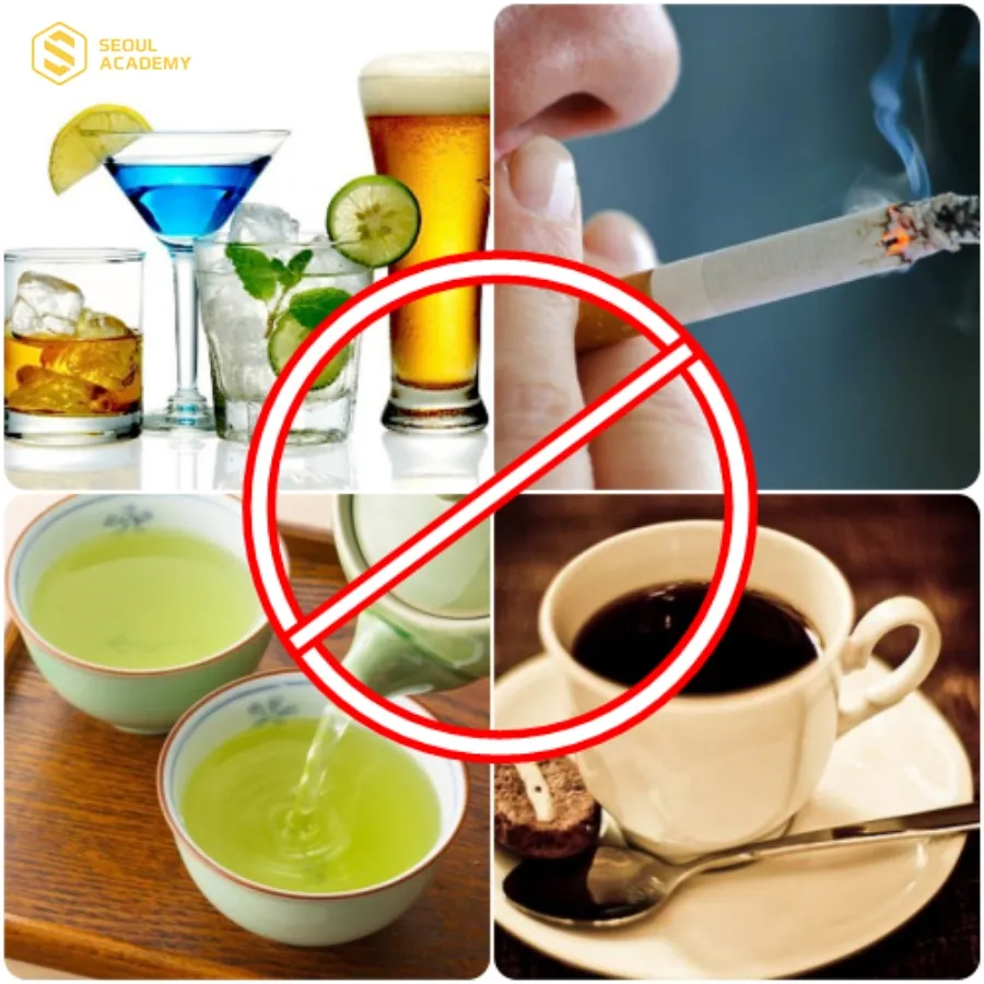  Nói không với thuốc lá, rượu bia hay nước có ga để không ảnh hưởng quá trình phục hồi form môi 
