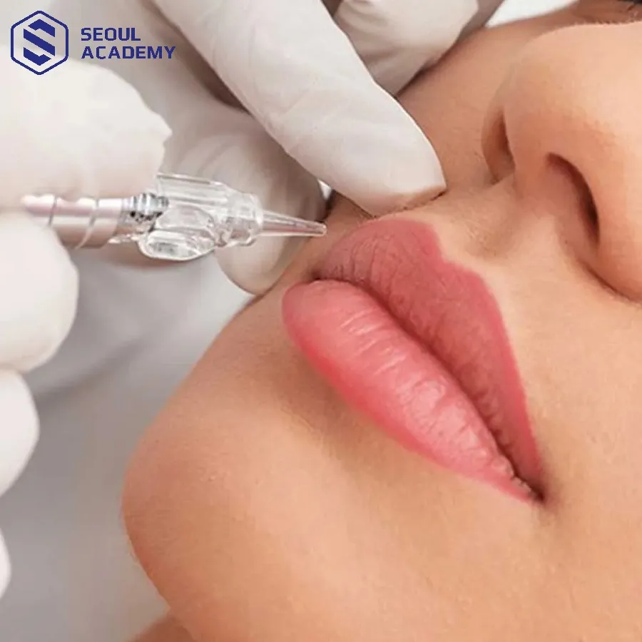 Quá trình phun xăm viền môi cần được thực hiện theo quy trình chuẩn Y khoa để đảm bảo hiệu quả và an toàn