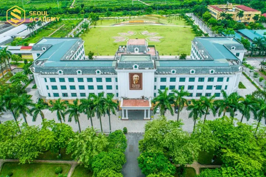 Tổng diện tích của trường Học viện Nông nghiệp Việt Nam lớn, môi trường tuyệt vời để sinh viên học tập và nghiên cứu