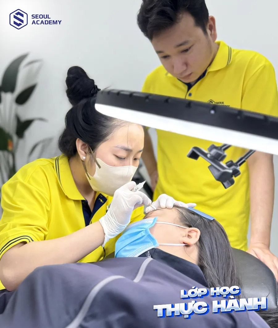 Thực hành chiếm 90% thời lượng đào tạo tại Seoul Academy Thực hành chiếm 90% thời lượng đào tạo tại Seoul Academy