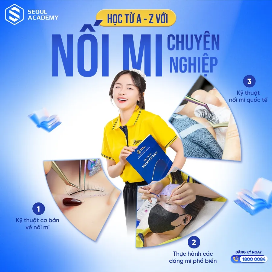 Học nối mi là quá trình học các kỹ thuật nối mi từ cơ bản đến nâng cao