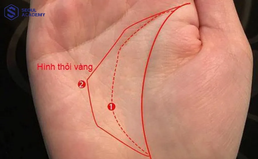 Sở hữu đường chỉ tay hình thỏi vàng có số đại gia